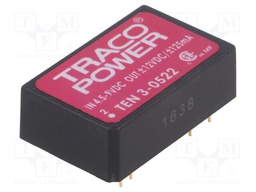 Converter: DC/DC; 3W; Uin: 4.5÷9V; Uout: 12VDC; Uout2: -12VDC; DIP24