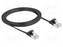Patch cord; U/FTP; Cat: 6a; RJ45 plug,both sides; 1.5m; PVC; black