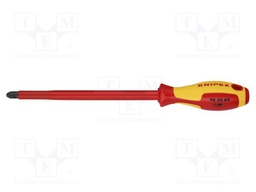 Screwdriver; insulated; Phillips; PH4; Blade length: 200mm; 1kVAC