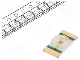 LED; SMD; 1206; green; 28÷71mcd; 3.2x1.6x0.6mm; 130°; 2.8÷3.6V; 20mA