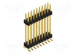 Connector: pin strips; pin header; male; PIN: 18; 2.54mm; SMT; 2x9
