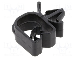 Fastener, Push Mount Cable Clamp, 12 mm, Nylon 6.6 (Polyamide 6.6), Black, 20.2 mm, 10 mm