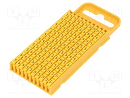 Markers for cables and wires; Label symbol: 5; 4.3÷5.3mm; yellow
