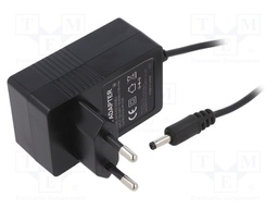 Power supply: switched-mode; constant voltage; 5VDC; 3A; 15W; plug