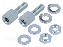 Set of screws for D-Sub; Thread len: 7.9mm; Thread: UNC4-40