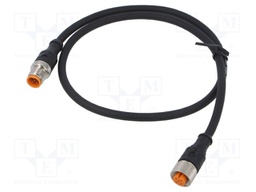Connection lead; M12; PIN: 5; 0.6m; plug; 60VAC; 4A; -25÷80°C; IP67