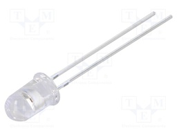 LED; 5mm; yellow; 5800÷7000mcd; 90°; Front: convex; 2.1÷2.6VDC