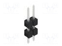 Connector: pin strips; pin header; male; PIN: 2; 2.54mm; THT; 1x2