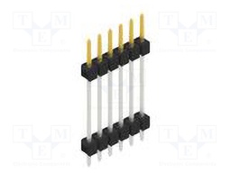 Connector: pin strips; pin header; male; PIN: 6; 2.54mm; THT; 1x6