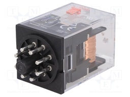 Relay: electromagnetic; DPDT; Ucoil: 24VAC; 10A/250VAC; 10A/30VDC
