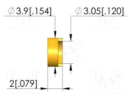 Sleeve for test probe; brass; DS-103; Features: magnetic; L: 2mm