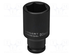 Wrench; hex socket,socket spanner,impact; HEX 30mm; 1/2"; long