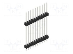 Connector: pin strips; pin header; male; PIN: 10; 2.54mm; THT; 1x10