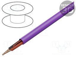 Wire: data transmission; 2x18AWG; Insulation: PVC; Colour: violet