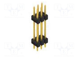 Connector: pin strips; pin header; male; PIN: 6; 2.54mm; THT; 2x3