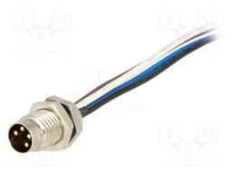 Connector: M8; male; PIN: 4; with leads; socket; Nano-Change; 4A; 60V