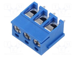 Connector: PCB terminal block; terminal; 15A; 300V; PIN: 3; angled