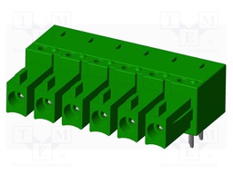 Connector: pluggable terminal block; socket; female; angled 90°