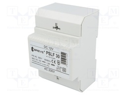 Power supply: transformer type; non-stabilised; 18W; 12VDC; 1.5A