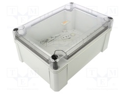 Enclosure: junction box; X: 187mm; Y: 271mm; Z: 110mm; polycarbonate