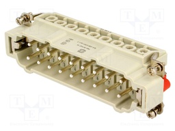 Connector: HDC; male; Han Hv E; PIN: 18(16+2); size 24B; 500cycles