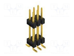 Connector: pin strips; pin header; male; PIN: 6; 2.54mm; SMT; 2x3