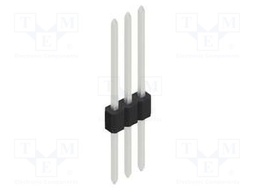 Connector: pin strips; pin header; male; PIN: 3; 1.27mm; THT; 1x3
