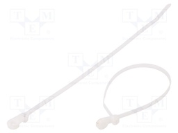 Cable tie; with a metal clasp,with fixing lugs; L: 216mm; 222N