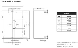 Converter: AC/DC; 51W; Uout: 5.1VDC; Iout: 10A; 79%; Mounting: PCB