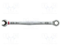 Wrench; combination spanner,with ratchet; 17mm; steel; long