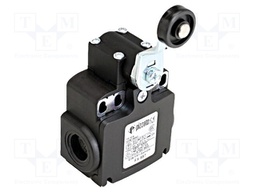 Limit switch; lever R 43mm, plastic roller Ø20mm; NO + NC; 10A