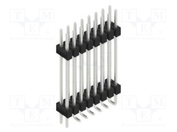 Connector: pin strips; pin header; male; PIN: 16; 2.54mm; SMT; 2x8
