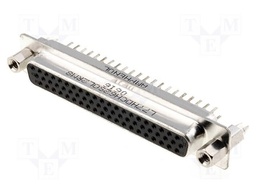 D-Sub HD; PIN: 62; socket; female; with threaded screw; straight
