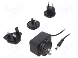 Power supply: switched-mode; voltage source; 12VDC; 1A; 12W; plug
