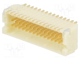 Socket; wire-board; male; DF20; 1mm; PIN: 30; SMT; on PCBs; 100V; 1A