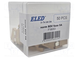 Fuse: fuse; 5A; 80VDC; automotive; 19mm; 19x5.1x20mm