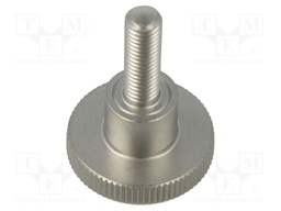 Knob; Ø: 20mm; Ext.thread: M5; 16mm; H: 11.5mm; knurled