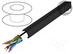 Wire; F/UTP; industrial Ethernet,outdoor; 5e; stranded; Cu; PVC