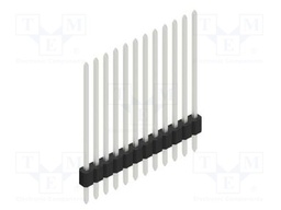 Connector: pin strips; pin header; male; PIN: 12; 1.27mm; THT; 1x12