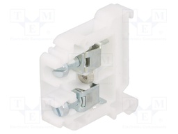 Splice terminal: rail; 0.5÷10mm2; ways: 1; terminals: 2; white; TS35