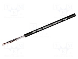 Wire: data transmission; hybrid,UNITRONIC® TRAIN; black; 7.6mm