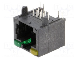 Socket; RJ45; PIN: 8; Layout: 8p8c; THT; on PCBs