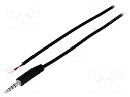 Plug; Jack 3,5mm specjalny; male; with lead; ways: 4; 2m