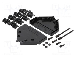 Enclosure: for D-Sub connectors; shielded; straight; UNC4-40