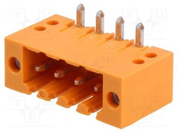 Pluggable terminal block; 3.5mm; ways: 4; angled 90°; socket; male
