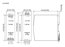 Power supply: switching; for DIN rail; 120W; 24VDC; 5A; 88÷264VAC