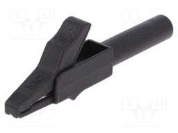 Crocodile clip; 15A; black; 4mm; Conform to: EN61010 300VCAT II