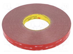 Tape: fixing; W: 19mm; L: 33m; D: 0.6mm; acrylic; grey; max.120°C
