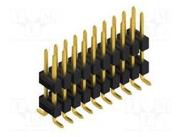 Connector: pin strips; pin header; male; PIN: 20; 2.54mm; SMT; 2x10