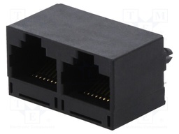Socket; RJ45; PIN: 8; Cat: 5; Layout: 8p8c; THT; angled